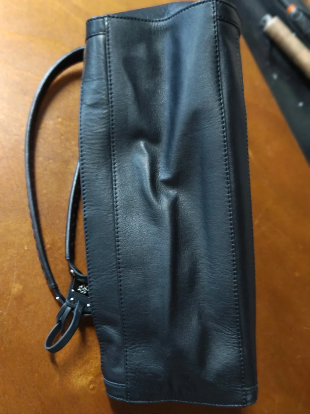 Jessica Simpson Black Leather Shoulder Bag with Zebra Accent